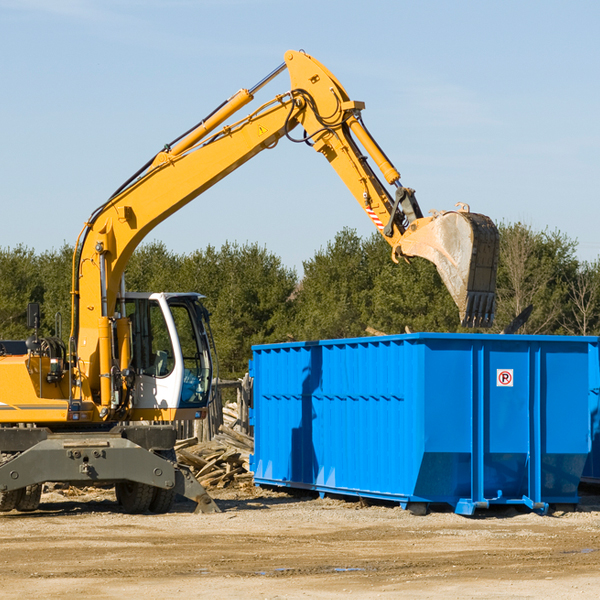 are there any restrictions on where a residential dumpster can be placed in Harveysburg OH